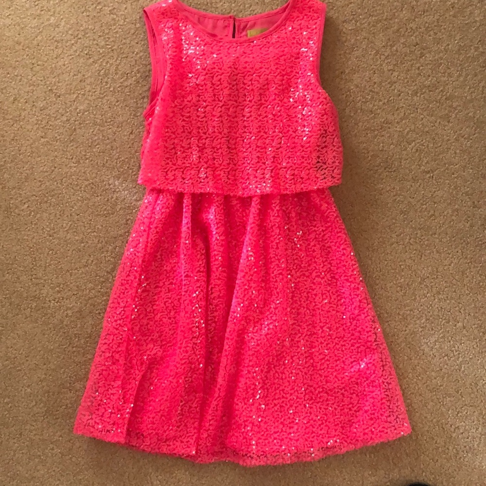Nicole Miller bright pink dress